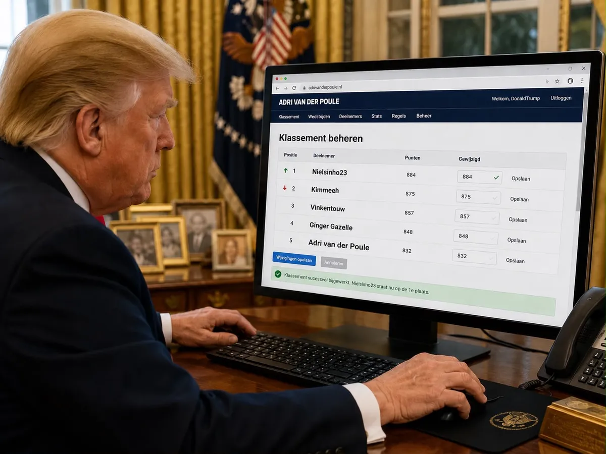Trump werkt met eigen inlog